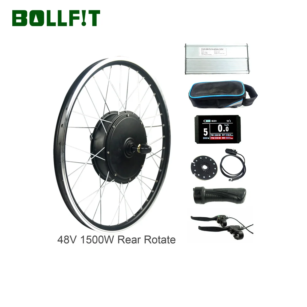 Bollfit 48V 1500W комплект для переоборудования электрического велосипеда 26 28 700c мотор для центрального движения KT Дисплей LCD3 LCD8 с USB