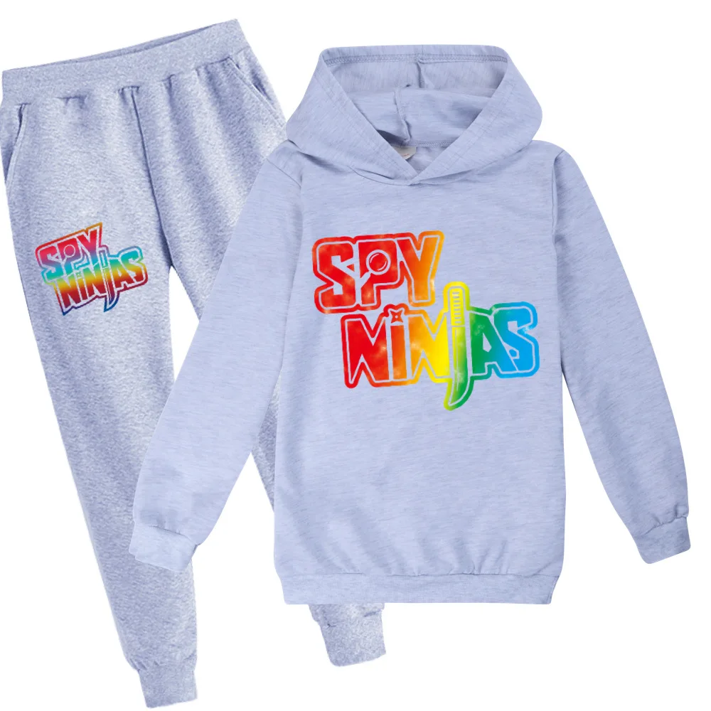 Fashion SPY NINJAS Baby Clothing Sets Boys Hoodies100% Cotton Streetwear Cartoon Kids Sweatshirt Girls Children Hoodie Pants 2pc