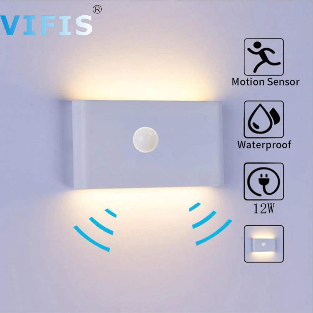 6/12 Вт современный сенсор светодиодный настенный светильник наружный