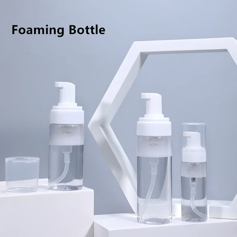 

1PC 50ml 80ml 100ml 150/200ml Portable Foam Bottle Empty Pump Clear Bottle Lotion shampoo Dispenser Hot koop Refillable Bottles