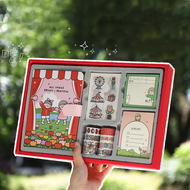 Ручные канцелярские принадлежности Подарочная коробка клейкая лента стикер