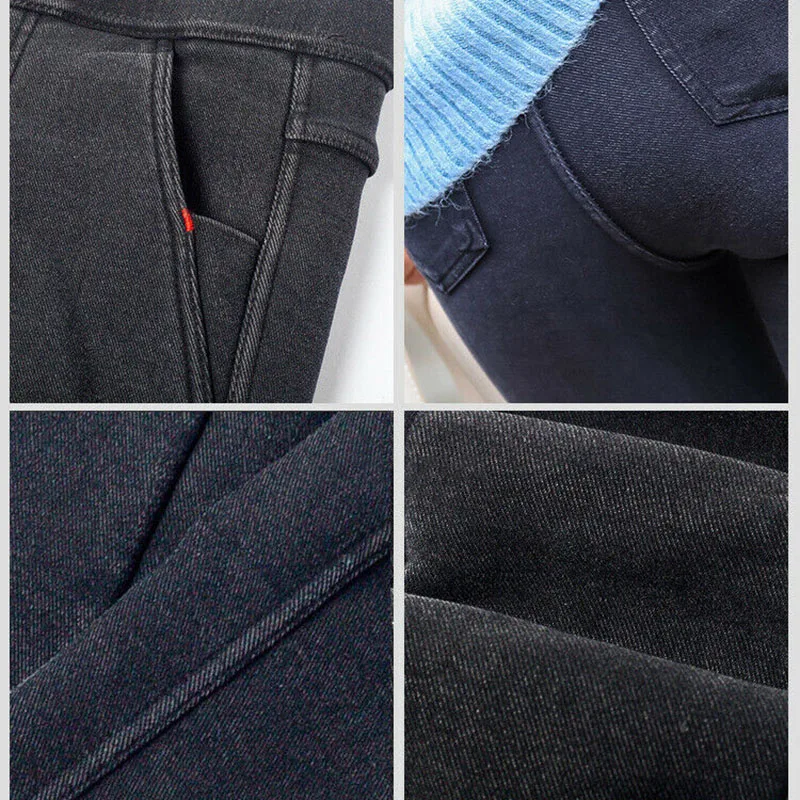 Новинка Женские теплые флисовые леггинсы с подкладкой Обтягивающие брюки