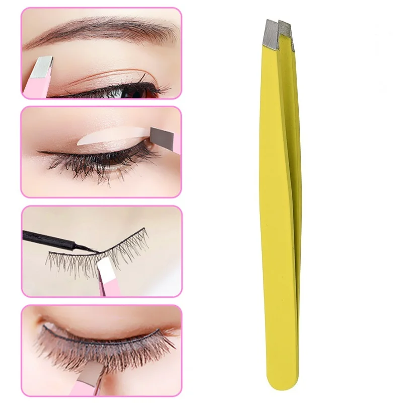 

Multifunction Eyebrow Tweezer Set Eyes Beauty Fine Hairs Puller Stainless Steel Slanted Brow Clips Removal Makeup Eyebrow Clip
