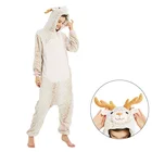 Пижама-Кигуруми для взрослых, с изображением оленя, зимняя, пижама с единорогом
