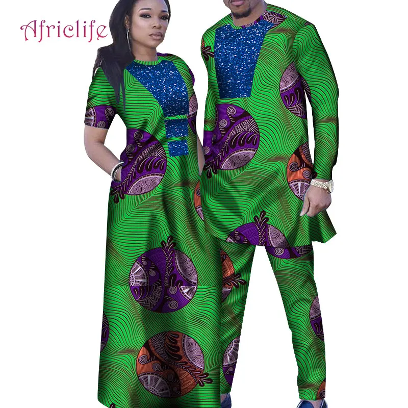 Африканские платья для пары высокое качество базиновая ткань женское длинное