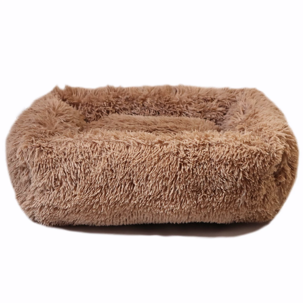 Квадратная кровать для собак мягкий длинный плюшевый коврик кошек квадратная