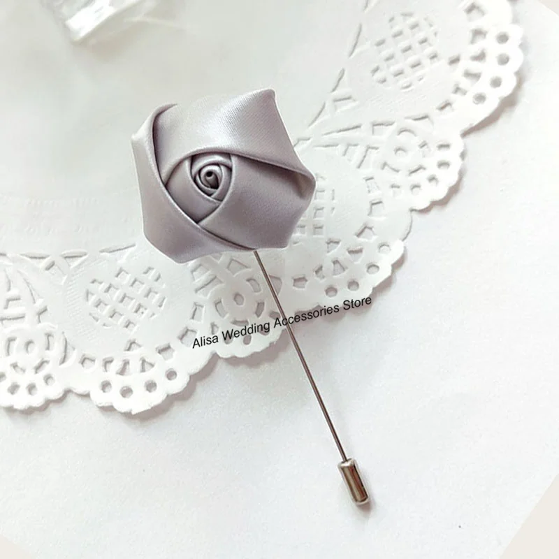 Красные бутоньеры свадебные аксессуары корсаж для жениха булавки лацканов лента