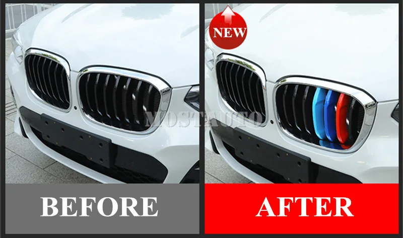 Для BMW X3 G01 X4 G02 ABS передняя Решетка Вставка накладка 2018-2021 3 шт. автомобильные