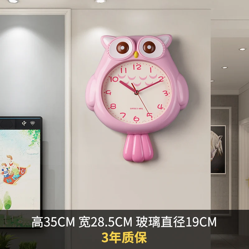 

Cute Wall Clock Animal Home Decor Living Room Cartoon Decoration Children Bedroom Wall Clock Silent Horloge Home Decor BD50WC