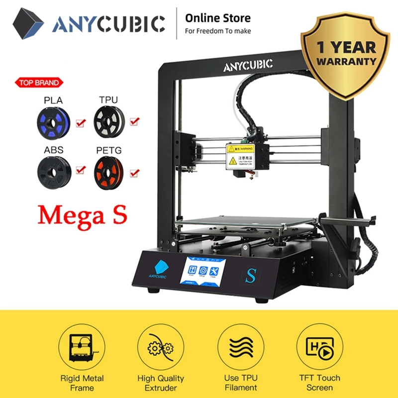 Anycubic FDM Series 3D Printer 4Max Pro 2.0/Mega S/Chiron Full Metal Frame Plus Size Desktop 3d Kit impresora drucker | Компьютеры и