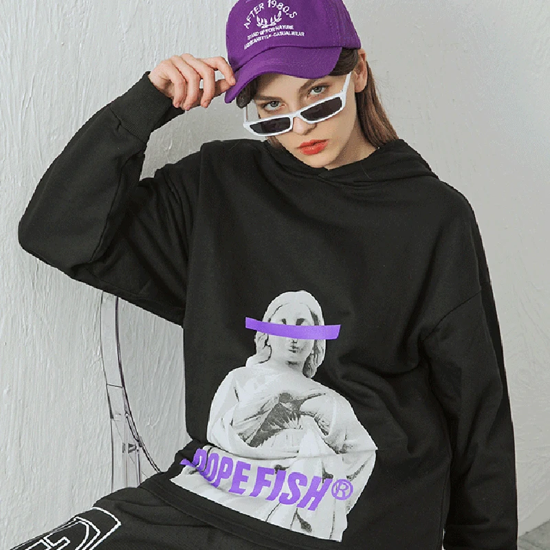 Толстовка мужская оверсайз с капюшоном свитшот принтом Бога возрождения