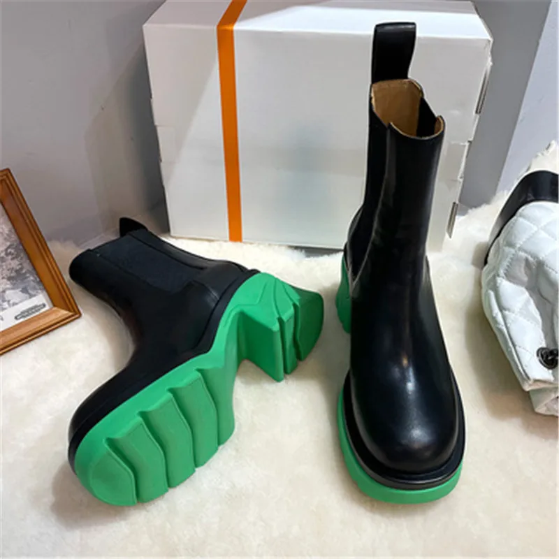 

newest genunine leather boots women wear-resisting thick heel martin boot really leather shoes designer fahsional laday wearing