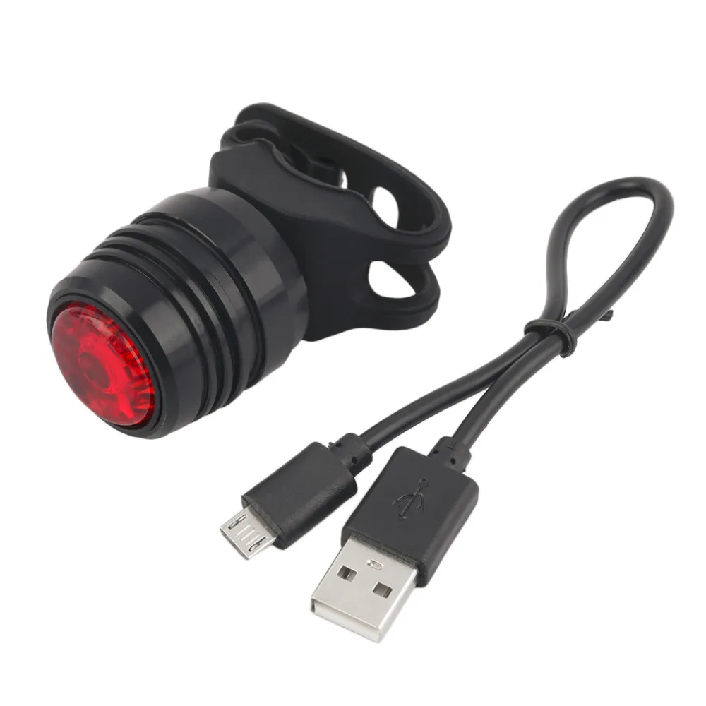 USB Перезаряжаемые 3-режимный задние фары для велосипеда велосипедные водонепроницаемые индикатор Заднего шлем Предупреждение красным светом безопасности Алюминий сплав силикона