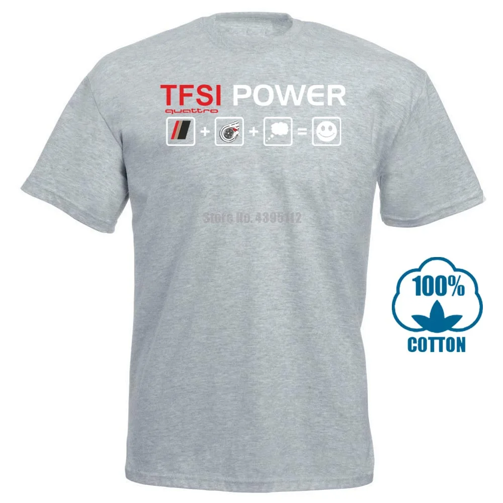 Горячая Распродажа модная Tfsi power S3 S4 S5 S6 S7 S8 S Rs Quattro Sline Fan футболка S 3Xl футболка - Цвет: Серый