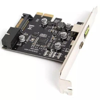 pci e riser card pci e to usb 3 1 type c extension pci express card 19pin front usb miner expansion card adapter