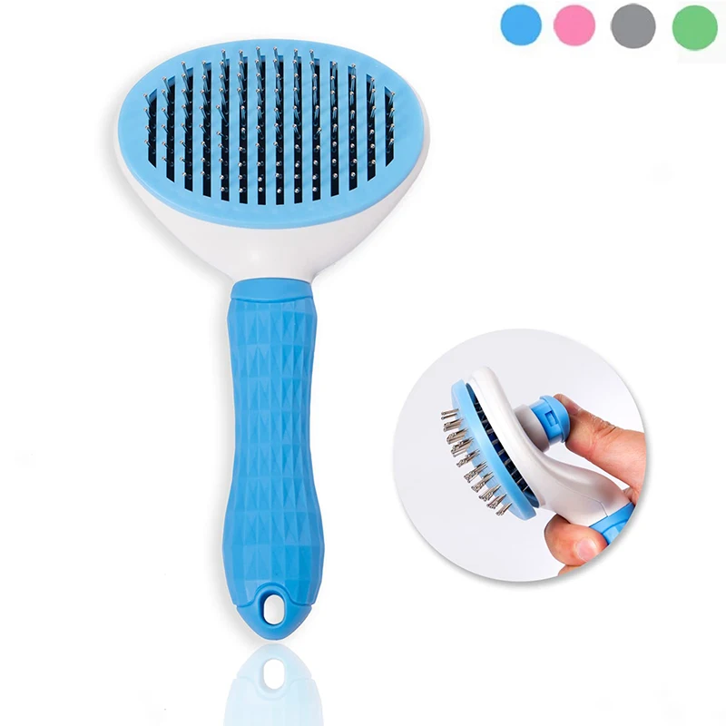 

Расческа для кошек, собак, щетка для удаления шерсти домашних животных, инструмент для груминга собак, для выпадания и ухода за волосами, сам...