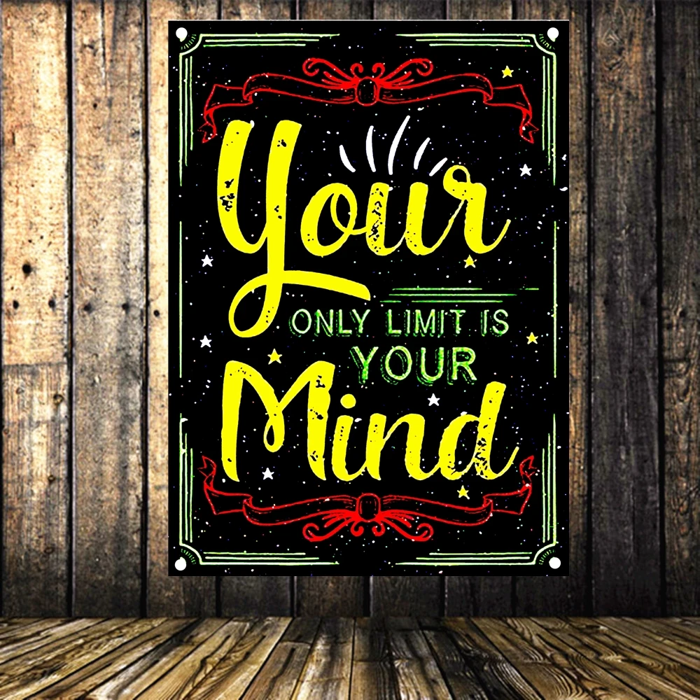 Мотивационные флаги и баннеры на стену постер для офисного декора общежития в