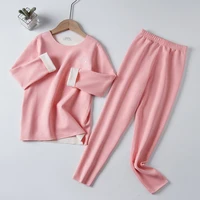 girl boys pajamas suits tops pants%c2%a02pcssets%c2%a02021 vintage winter warm thicken plus velvet soft cotton fleece sleepwear children