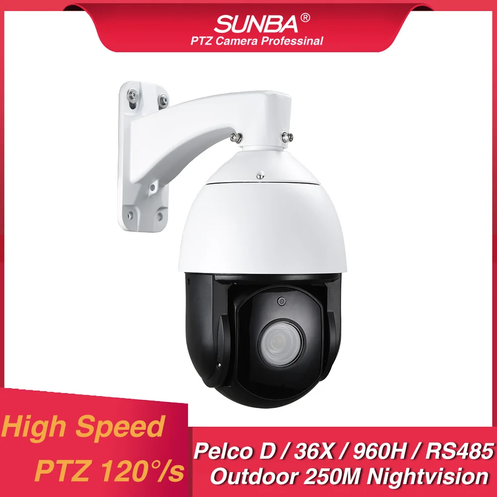 SUNBA Аналоговый Открытый Купол безопасности CCTV PTZ камера высокая скорость 36X оптический зум 960H 250 м ночное
