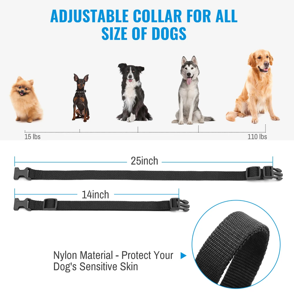 Водонепроницаемый тренировочный ошейник для собак с вилкой перезаряжаемый