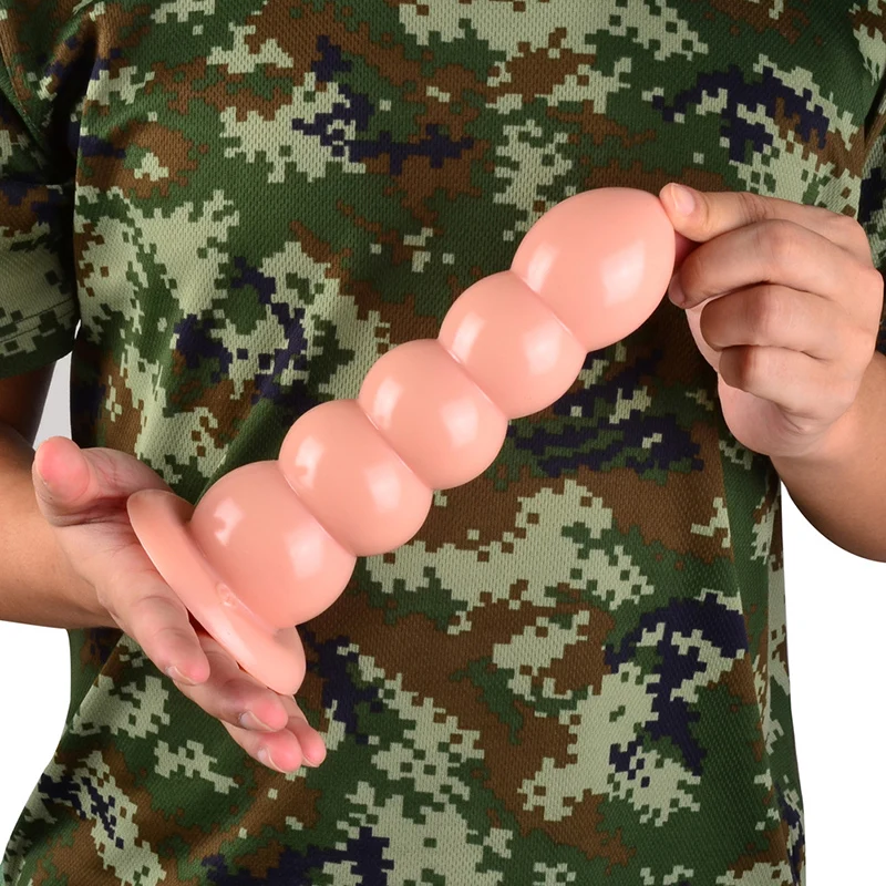 Большие анальные секс-игрушки фаллоимитатор с бусинами сильная присоска