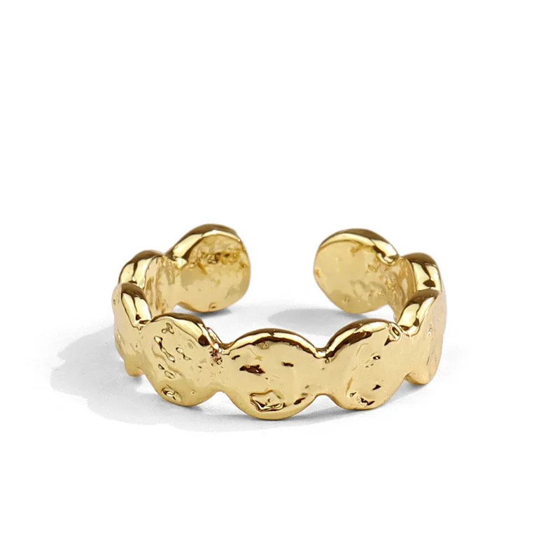 

Gothic Wave shape Ring Adjustable Gold Color Alloy Rings For Women Open Cuff Finger Ring Female Gothic Jewelry Gift Bague