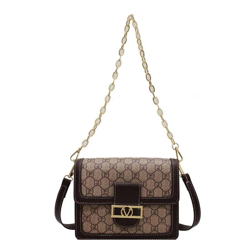 

Роскошная женская сумка-тоут с надписью, простой женский саквояж на одно плечо, маленькая квадратная сумочка на цепочке, милые модные чемод...