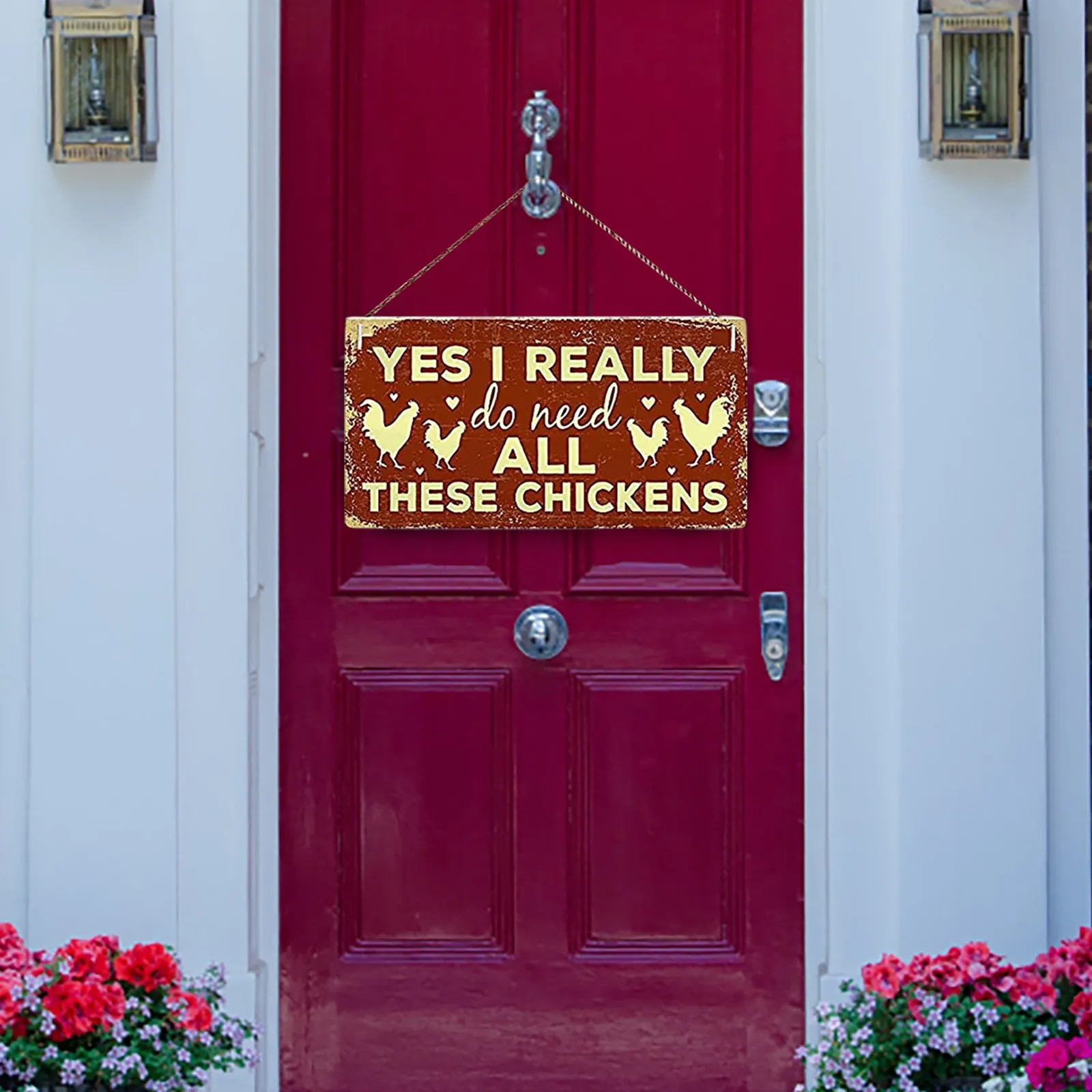 Funny Farm настенные украшения знаков подвески деревянные садовые ротанговые венки металлические ободки декор Diy.