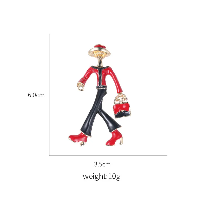 Новое поступление эмалированная брошь булавки для женщин сумка шляпа высокий