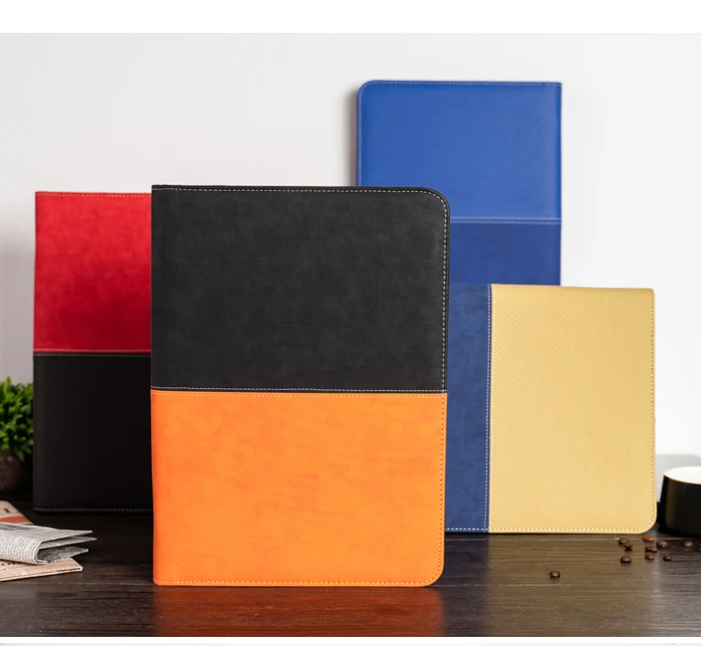 Папка для документов формата А4 из искусственной кожи с калькулятором на молнии