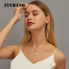 Женский комплект ювелирных изделий ZYYHAND, из нержавеющей стали, в форме сердца, с распылителем, колье и серьги, вечерние ювелирные изделия