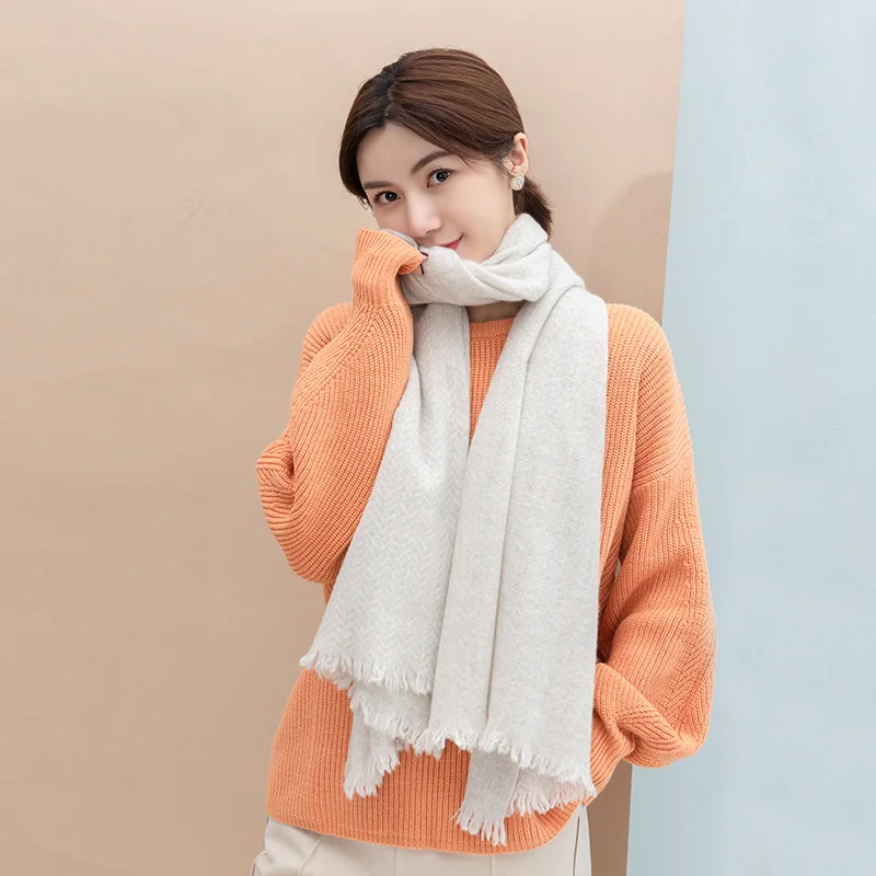 

★Shanghai story official flagship store counters with new high-end cashmere scarf woman with thick warm winter new joker