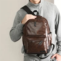 new fashion leather backpack quality waterproof backpack men portable large capacity backpacks for storage laptop for men