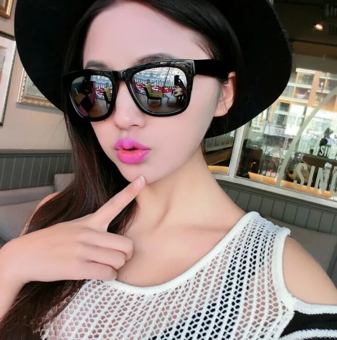 2019 модные квадратные солнцезащитные очки красочные зеркальные линзы женские