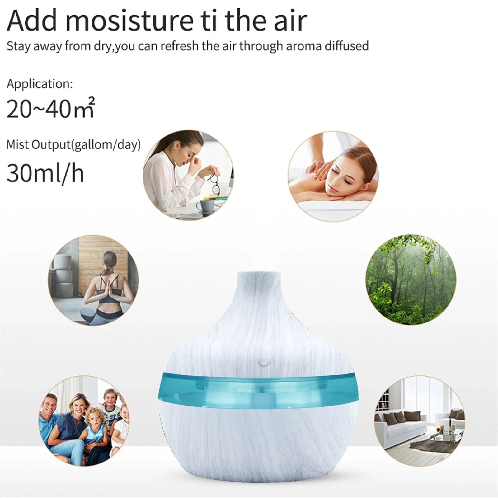 

Air Aroma Essential Oil Diffuser Led Aroma Aromatherapy Humidifier Essential Aroma Oil Diffuser Ultrasonic Mist Maker Purifier