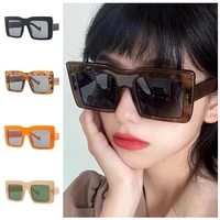 brand designer sunglasses square sun glasses oversize frame eyeglasses anti uv spectacles ornamental goggle eyewear a