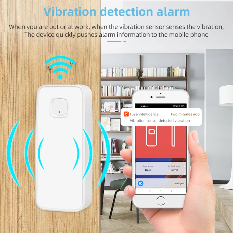 

Умные детекторы открытой/закрытой двери Tuya Zigbee, Wi-Fi сигнализация для дома, совместима с приложением Alexa Google Home Tuya