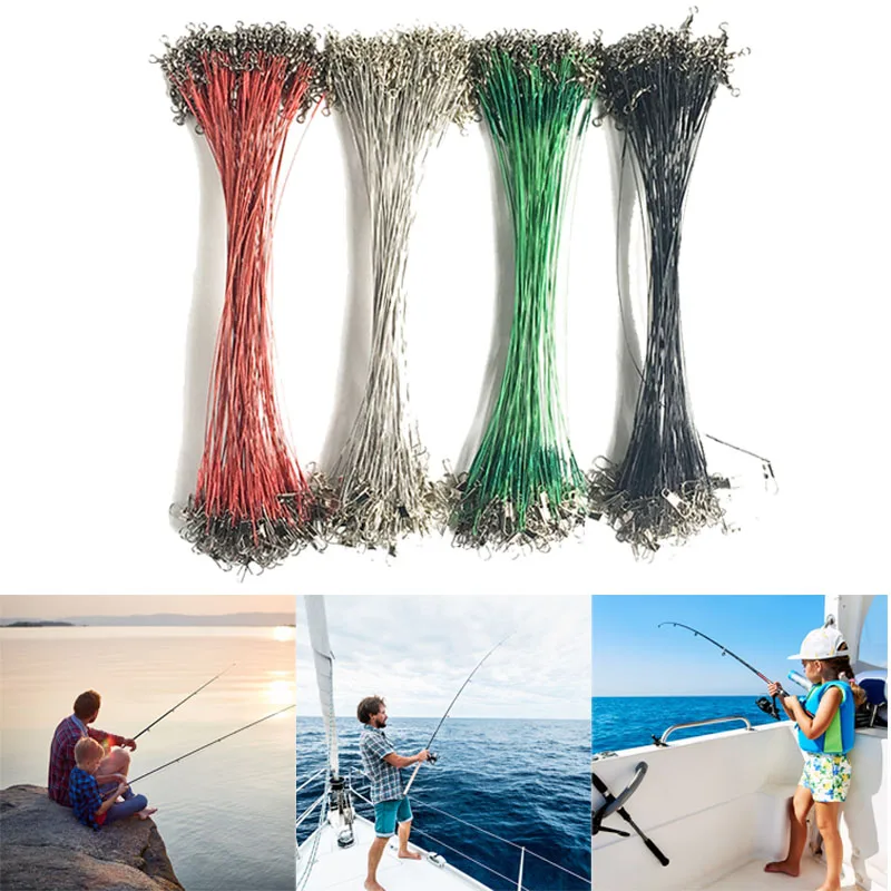 

Newly 30pcs/pack Lure Front Wire Anti-bite Wire Steel Wire Fishing Gear Lure Accessories 15/20/24/30cm Fishing Accessories