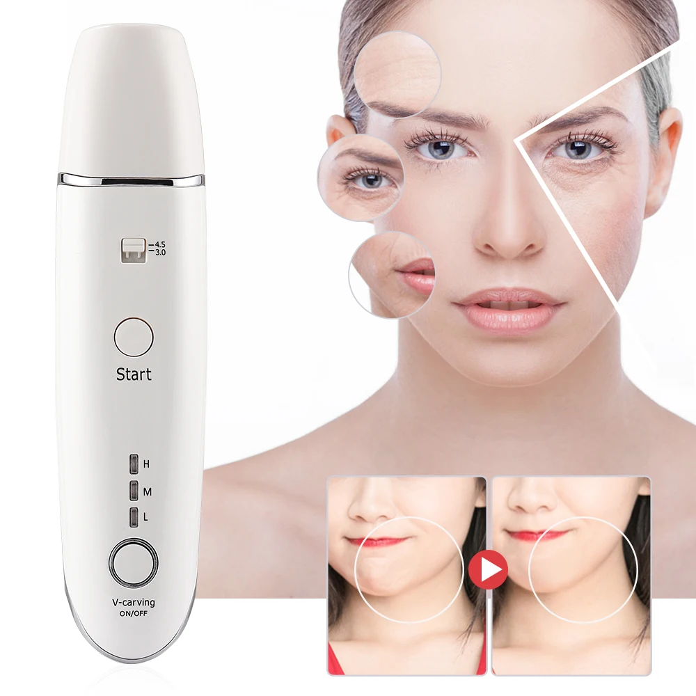 

4mHz RF Hifu Face Lifting Machine Remove Forehead Neck Folds Wrinkle Double Chin Eye Bags Skin Revive Collagen Tighten V-Face