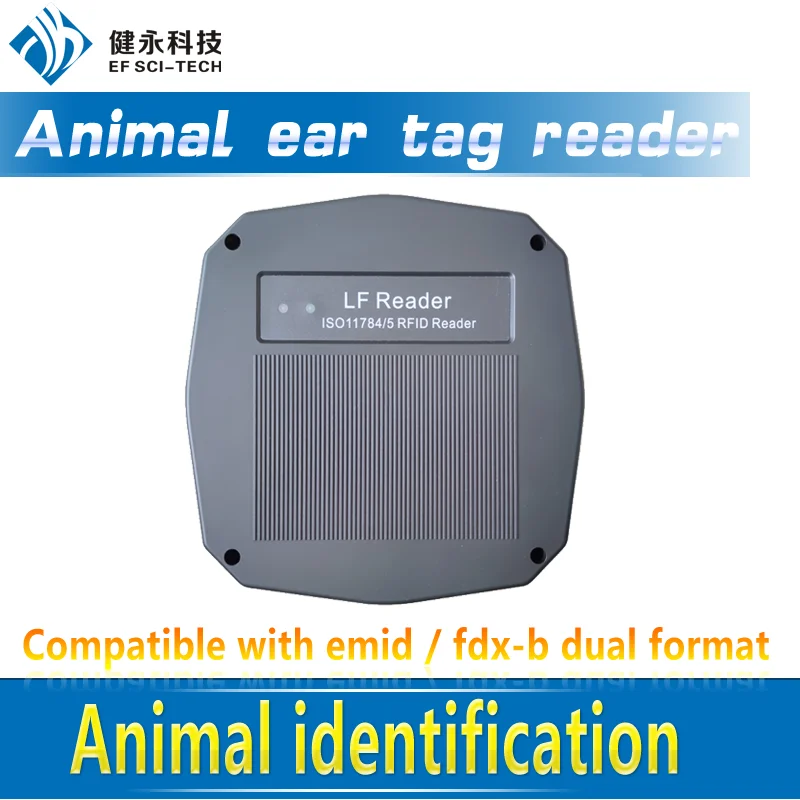 

RS232-485 RFID 134.2Khz Fdx-B/HDX animal tag Microchip reader ISO11785 animal tag scanner