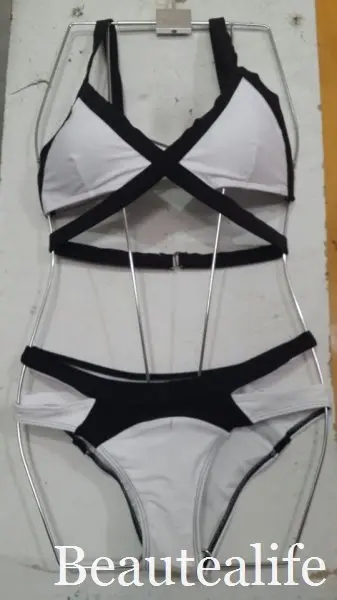 Сексуальный женский бандажный бикини Одноцветный брендовый купальник с