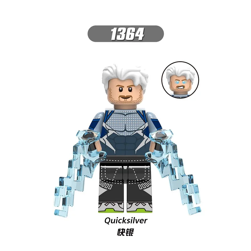 1364 Without Box Одиночная строительных блоков Супер Герои арбалон Питер Паркер Quicksilver Kingpin Tony Stark фигурки для детей игрушки X0270 - Цвет: 1364 Without Box