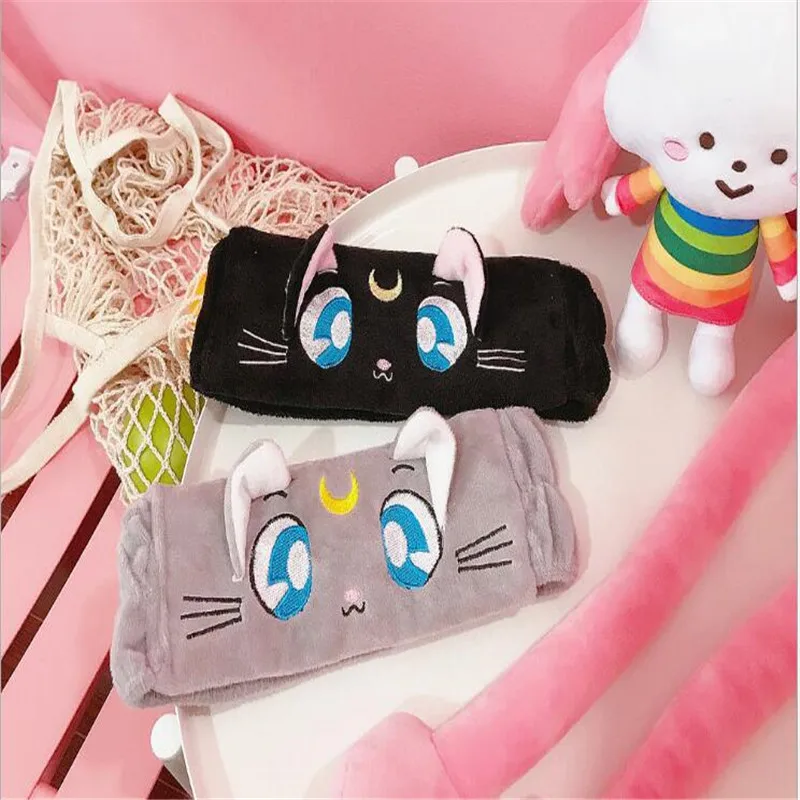 Повязка для волос Звезда Луна Кот аниме девушек повязка Косплей Милая чистка