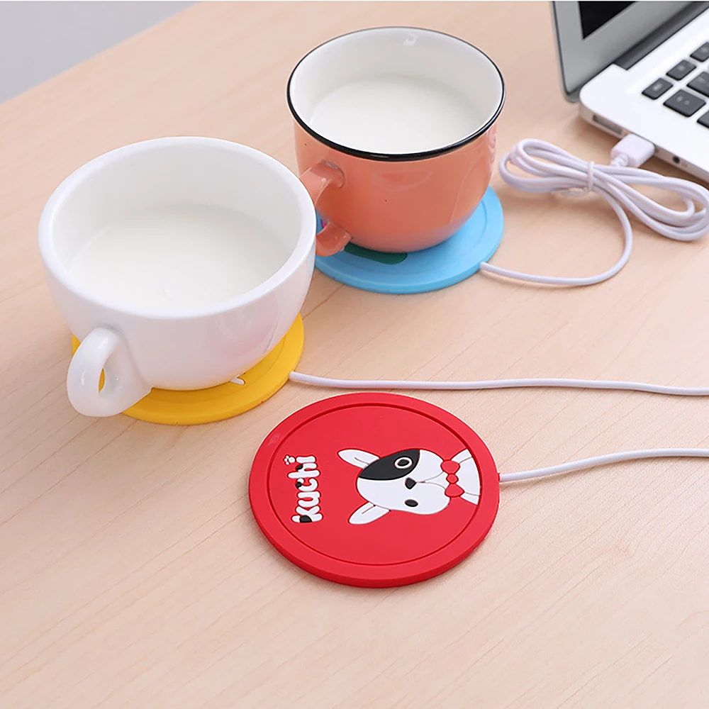 USB грелка гаджет мультяшная Милая силиконовая тонкая чашка подставка для кофе