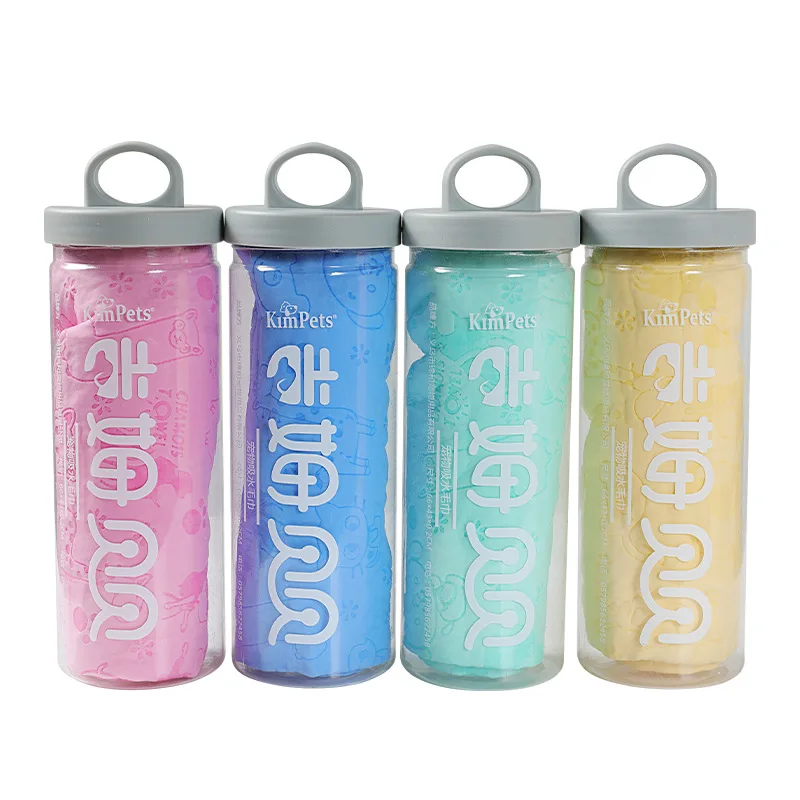 S Synthetic Deerskin Strong Absorbing Water Clean Towel Soft Lint-free Quick-drying Bath Towel With Storage Bucket