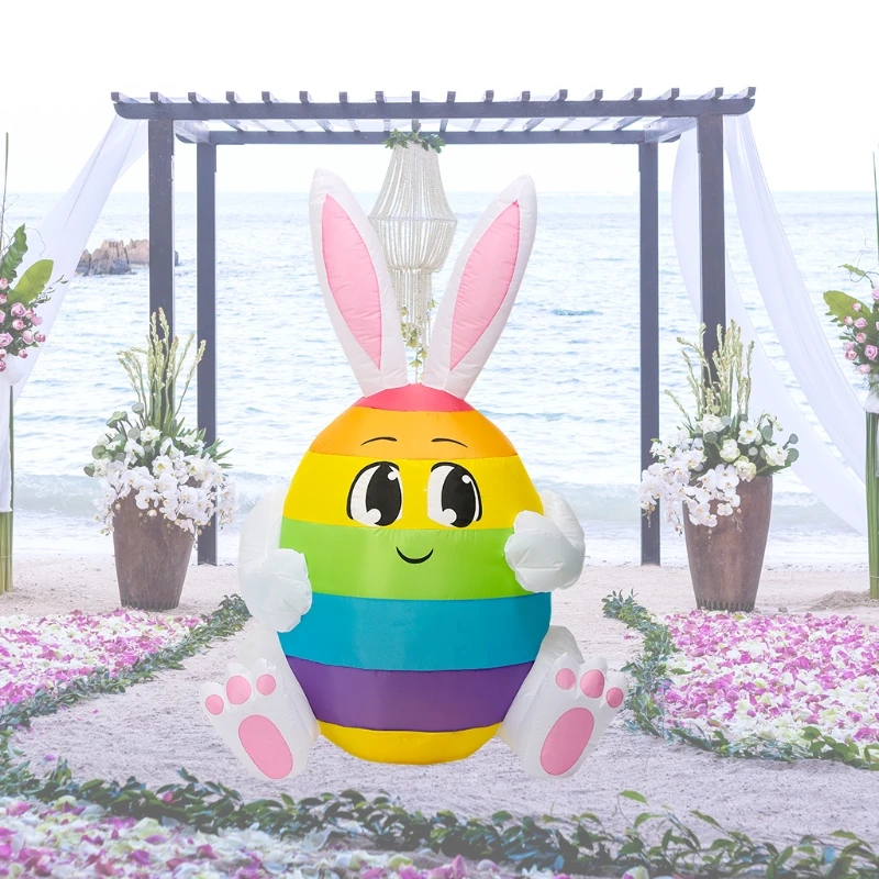 

1.5m Inflatable Easter Bunny Doll LED Night Light Figure Yard Outdoor Garden Toy M68E