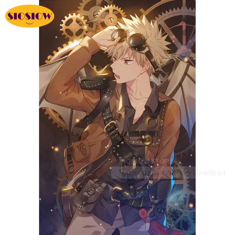 Набор для алмазной вышивки SIOSIOW 5d крестиком Bakugou Katsuki аниме-фигурка постер картина
