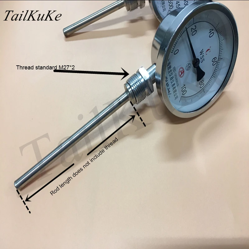 Биметаллический термометр стандартный промышленный котел из нержавеющей стали