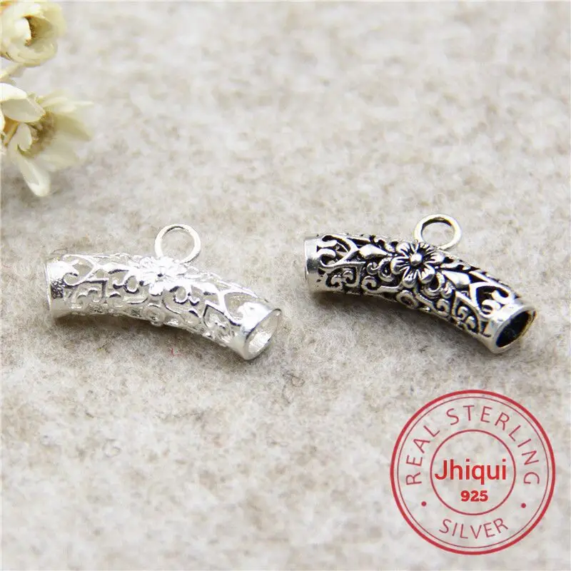 Изогнутые бусины-разделители с соединителями из серебра 925 пробы для