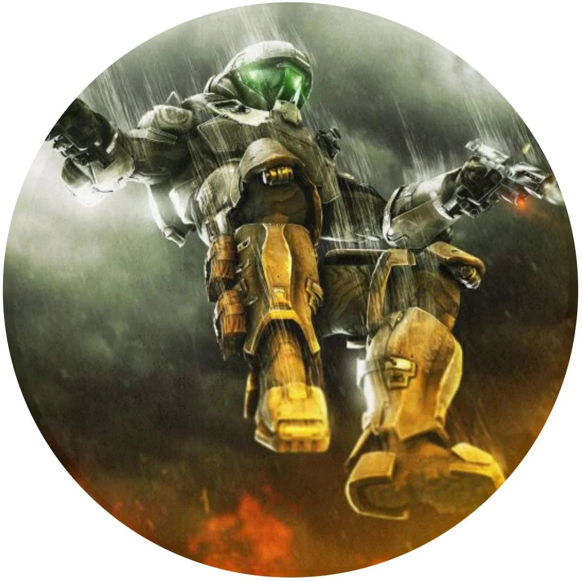 

Anime Game Halo Round Doormat Circular Non-Slip Mat Doormat Bathroom Carpet EntranceCarpet Indoor and Outdoor Decoration